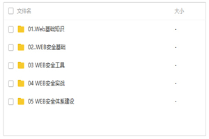web安全工程师 白帽子黑客训练营全套视频教程