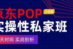 京东POP实操性私家班——大促篇，三天时间，实战剖析-原价4980