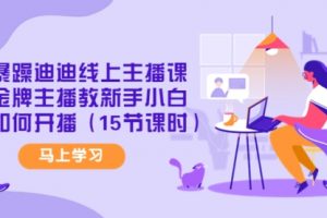 高端课程：线上主播课，金牌主播教新手小白如何开播（15节课时）