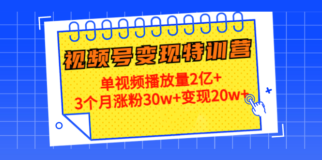 20天视频号变现特训营:单视频播放量2亿+3个月涨粉30w+变现20w+ 20天视频号变现特训营:单视频播放量2亿+3个月涨粉30w+变现20w+