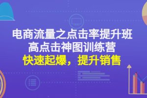 电商流量之点击率提升班+高点击神图训练营：快速起爆，提升销售！