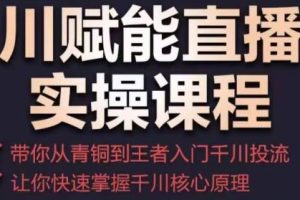 千川直播间实战培训：带你从0-1学会千川投流，快速掌握核心的原理