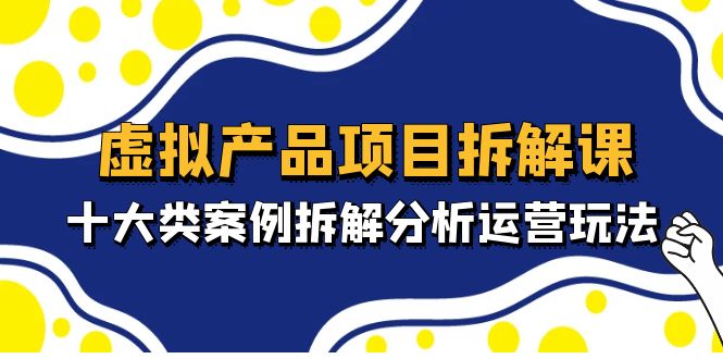 (1870期）虚拟产品项目拆解课，十大类案例拆解分析运营玩法（11节课）