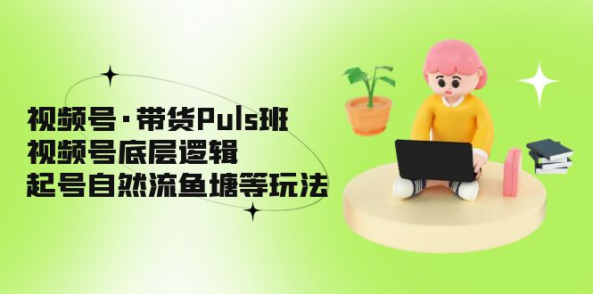 （1915期）视频号·带货Puls班，视频号底层逻辑，起号自然流鱼塘等玩法