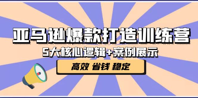 （1999期）亚马逊爆款打造训练营：5大核心逻辑+案例展示 打造爆款链接 高效 省钱 稳定