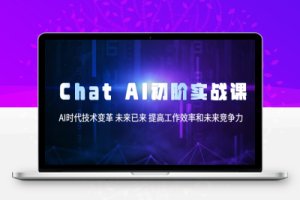 （2415期）Chat AI初阶实战课，AI时代技术变革 未来已来 提高工作效率和未来竞争力