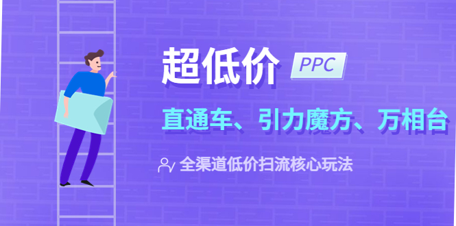 （2460期）2023超低价·ppc—“直通车、引力魔方、万相台”全渠道·低价扫流核心玩法