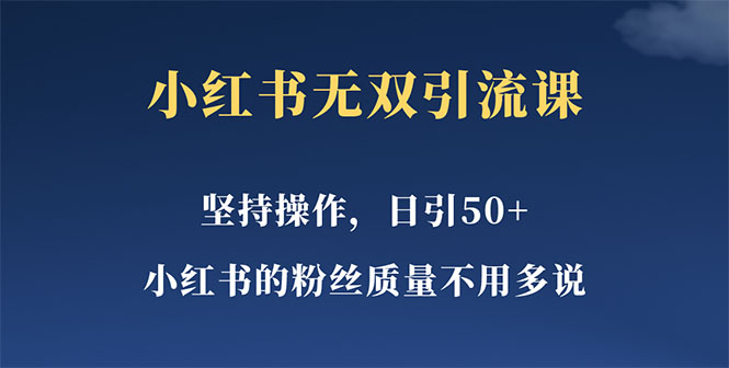 （2474期）小红书无双课一天引50+女粉，不用做视频发视频，小白也很容易上手拿到结果