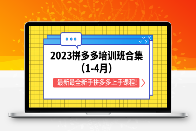 （2483期）2023拼多多培训班合集（1-4月），最新最全新手拼多多上手课程!