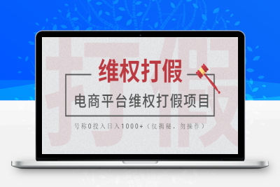 （2509期）电商平台维权打假项目，号称0投入日入1000+（仅揭秘，勿操作）