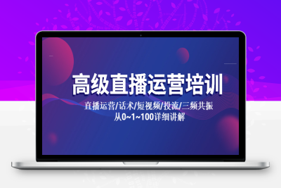 （2533期）高级直播运营培训 直播运营/话术/短视频/投流/三频共振 从0~1~100详细讲解