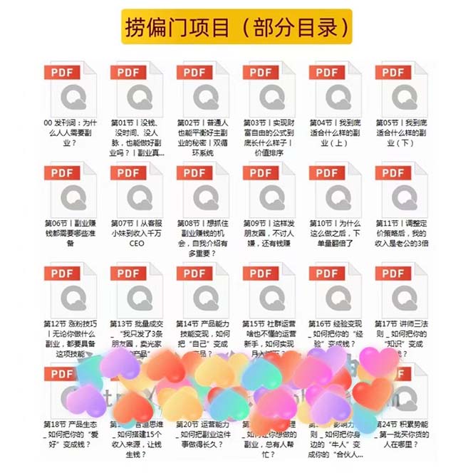 （2548期）千款捞偏门小本创业小项目，总有一款适合你【无水印】
