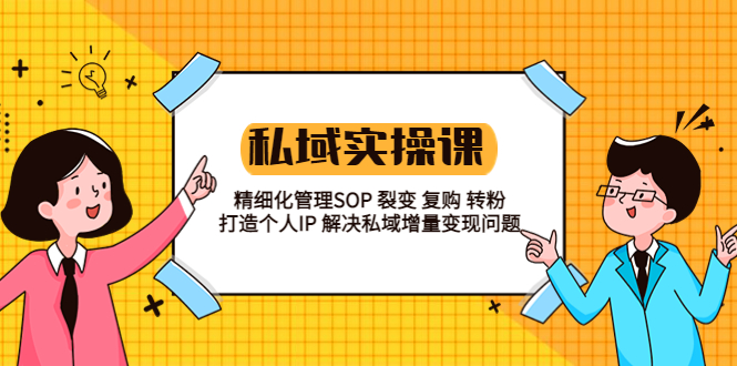 （2594期）私域实战课程：精细化管理SOP 裂变 复购 转粉 打造个人IP 私域增量变现问题