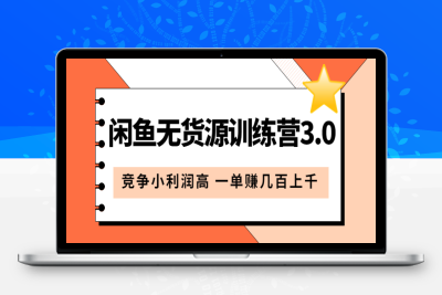 （2609期）闲鱼无货源训练营3.0：竞争小利润高 一单赚几百上千（教程+手册）第3次更新