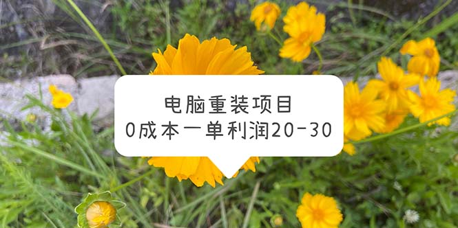 （2653期）电脑系统重装项目，0成本一单利润20-30